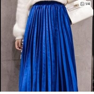 HD in Paris X Anthropologie Royal Blue A-Line Skirt
